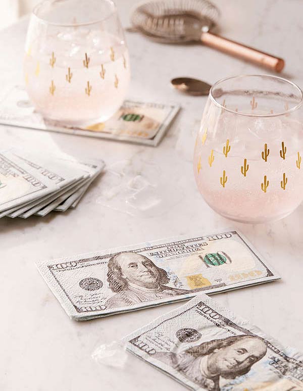 Filthy Rich 100 Dollar Napkins