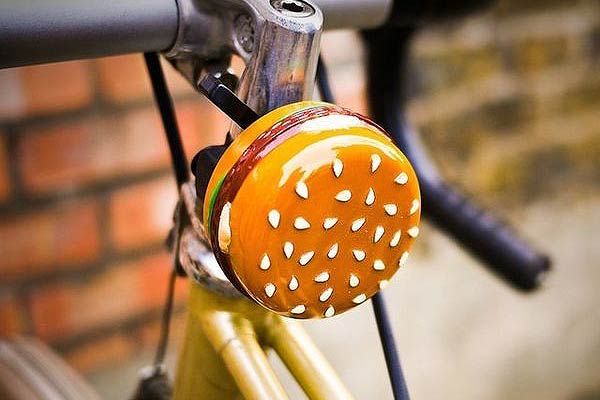 cheeseburger bike bell