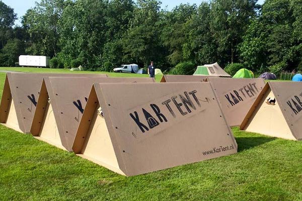 Temporary Cardboard Camping Tent
