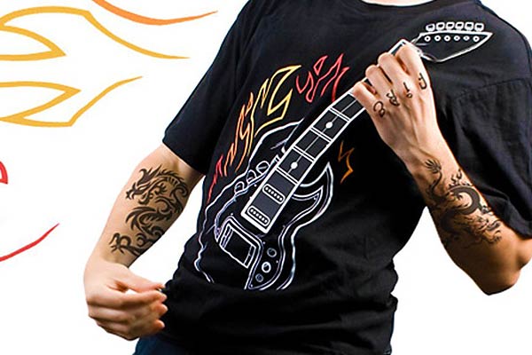 electronic guitar shirt