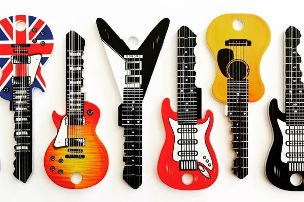 Guitar Shaped Keys - Rock Star Keys