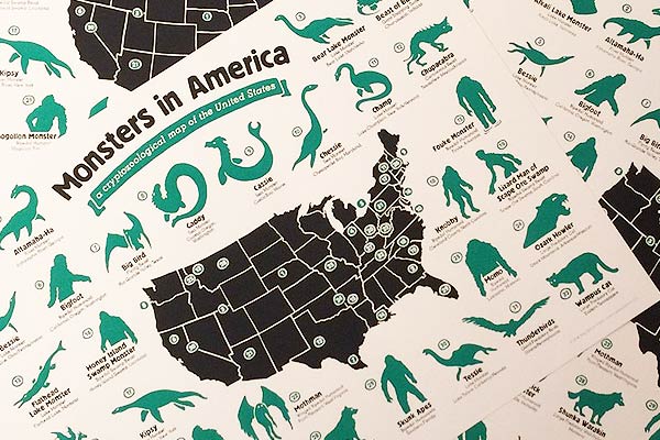 Map of American Cryptozoology