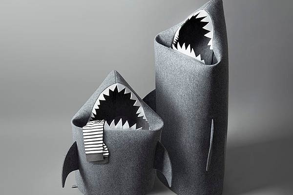 laundry basket shark felt