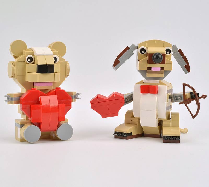 Lego dog and bear