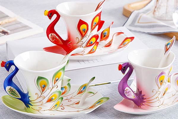 Peacock Cup Set