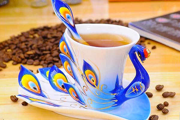 Peacock Cup Set