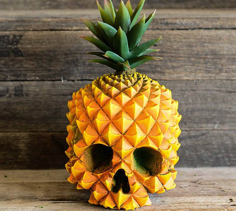 pineapple skull yellow