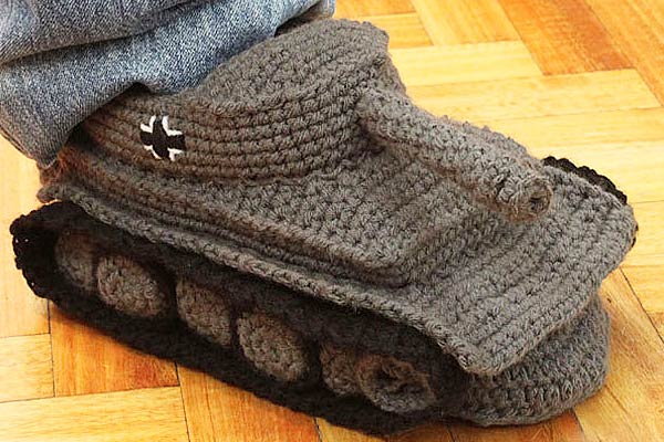 Crochet Tank Slippers