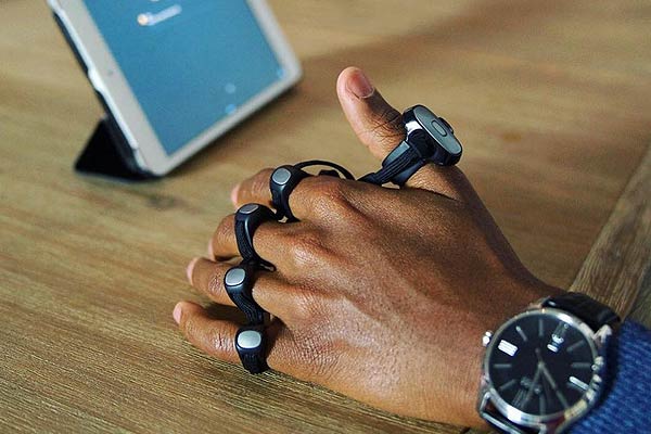 Finger Tapping Keyboard on desk
