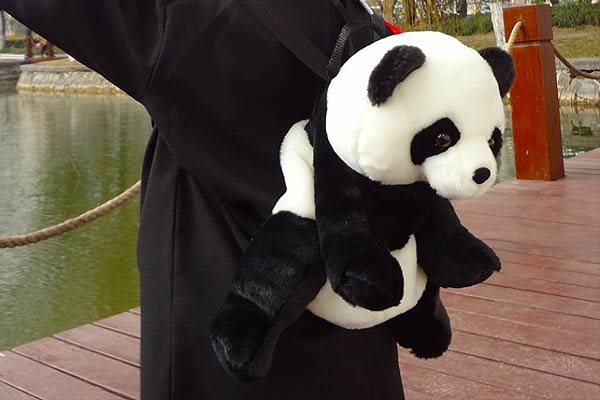 panda plush backpack