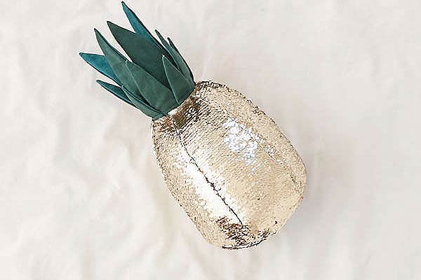 sequin pineapple pillow