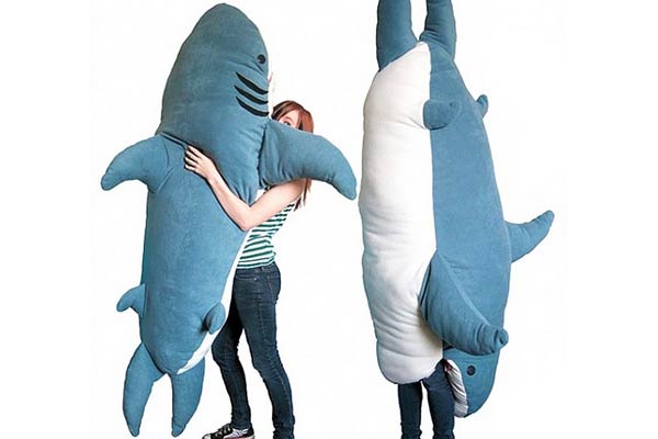 shark eating pizza plush