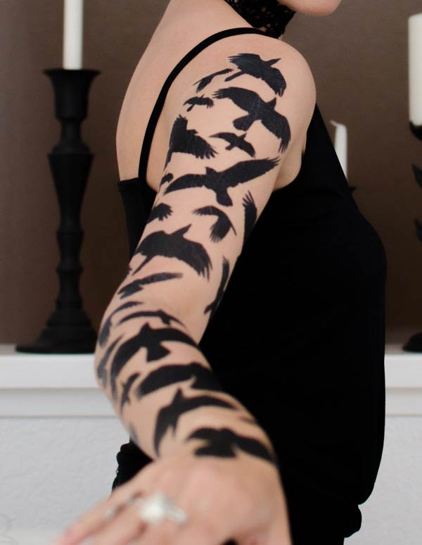 crow tattoo sleeve