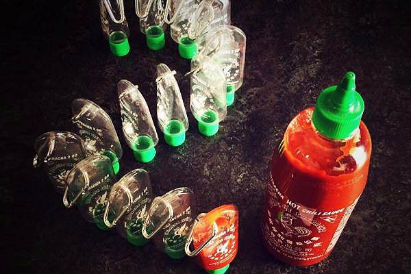 Sriracha Mini Keychain Bottle